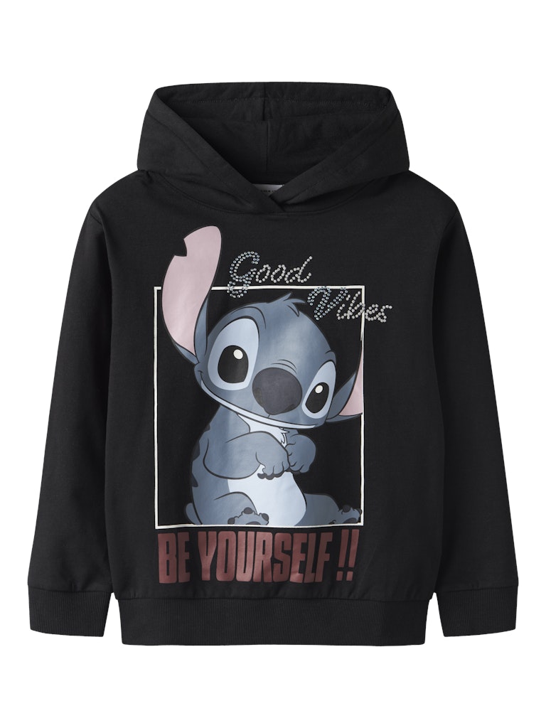 Svart luvtröja med Stitch till flicka. Tjej Stitch hoodie från Name it.
NKFDYS STITCH NREG SWEAT WH BRU WDI
13252108
