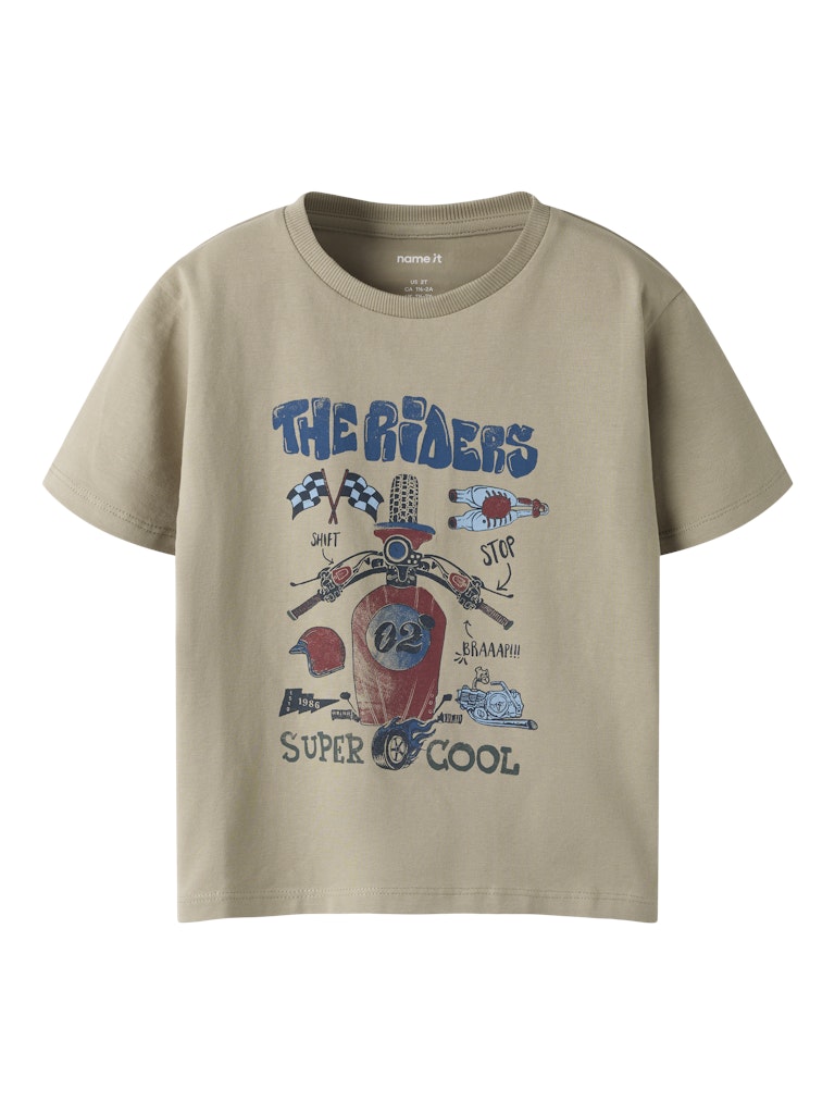 Grön kortärmad t-shirt till pojke med motorcykel och verktyg. Ekologiska barnkläder från Name it.
NMMBO SS NREG TOP BOX
13252537