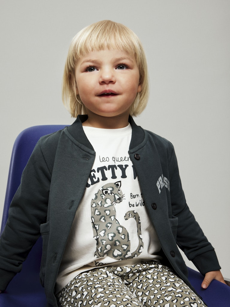 Vit kortärmad t-shirt med leopard till liten flicka. Leopard topp i ekologisk bomull från Name it.
NMFBEARTA SS TOP BOX
13252747