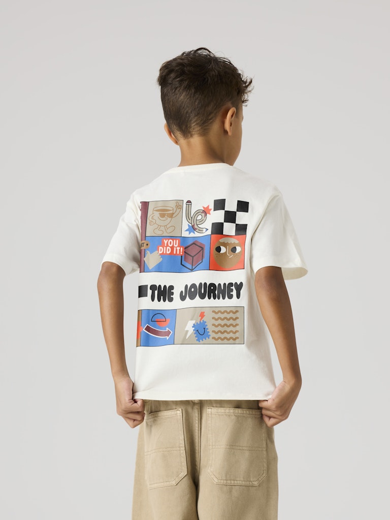 Vit kortärmad t-shirt till pojke. Snygg tröja med backprint till kille, ekologiska barnkläder från Name it.
NKMBERNA SS NREG TOP BOX
13252583