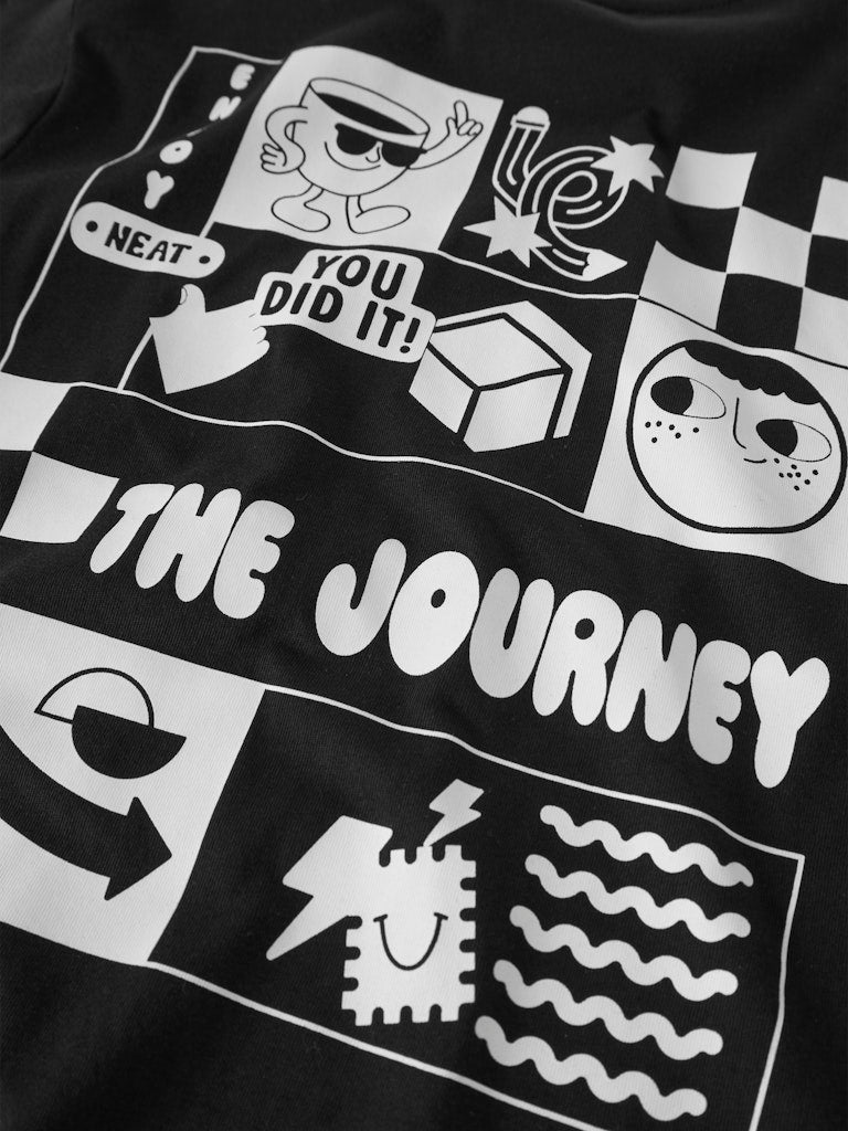 Svart kortärmad t-shirt till pojke. Snygg tröja med backprint till kille, ekologiska barnkläder från Name it.
NKMBERNA SS NREG TOP BOX
13252583