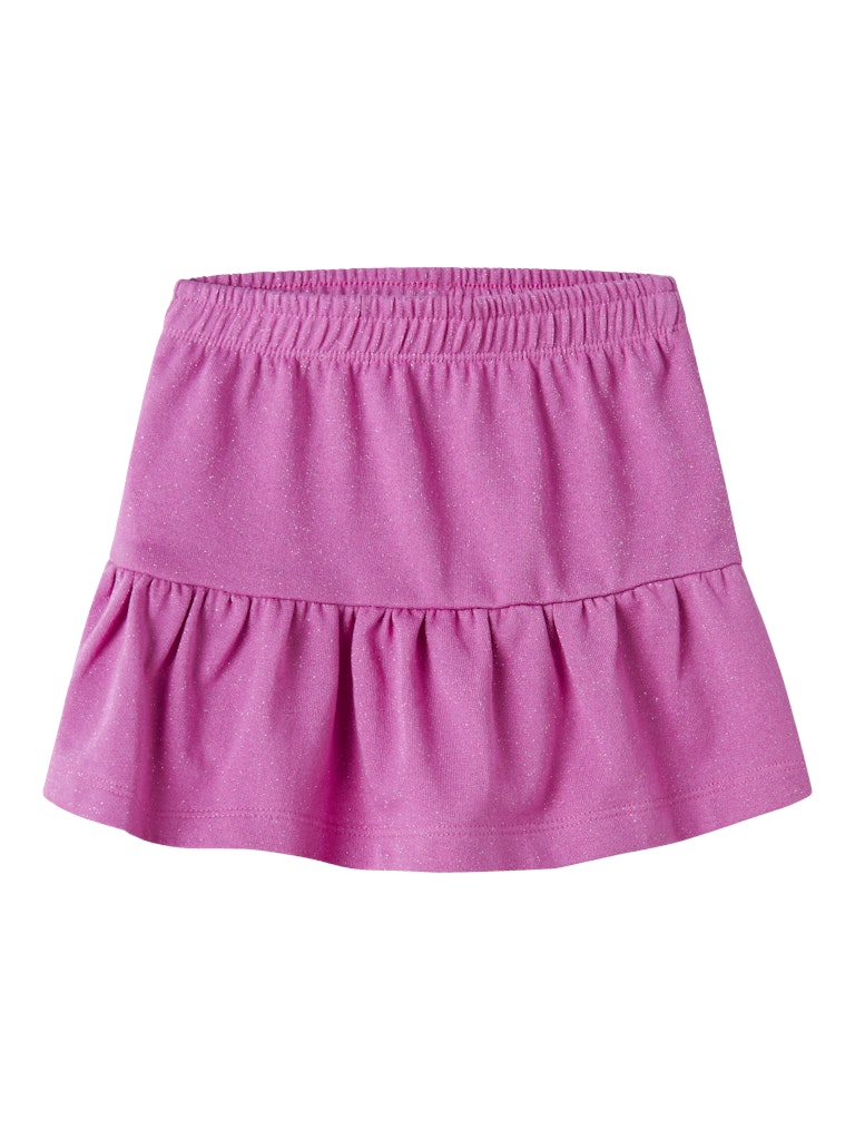 Rosa sweat kjol till flicka. Kul färgglad cerise rosa kort kjol med glitter, ekologiska barnkläder från Name it.
NMFDITTER SWEAT SKIRT UNB
13254144