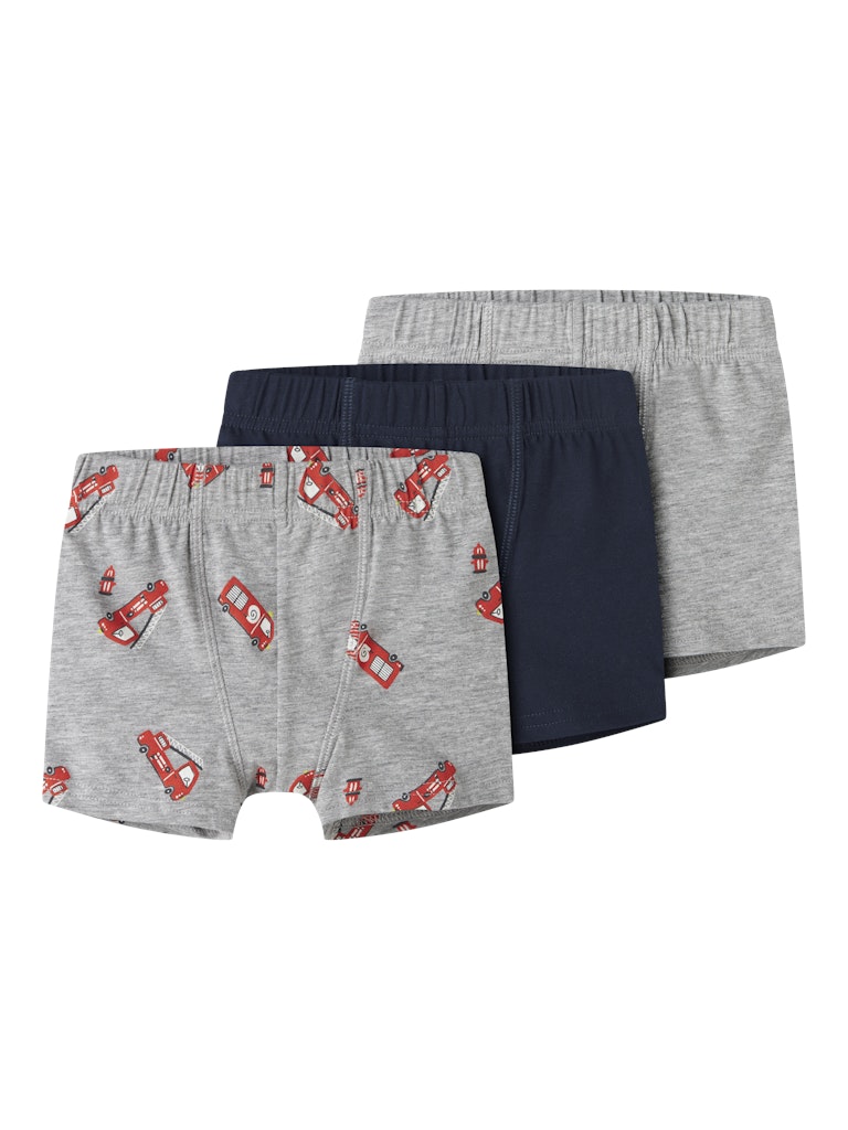 Barn kalsonger med brandbilar. 3 pack boxershort till pojke, enfärgade och mönstrade i ekologisk bomull från Name it.
NMMTIGHTS 3P GREY FIRETRUCK NOOS
13252613