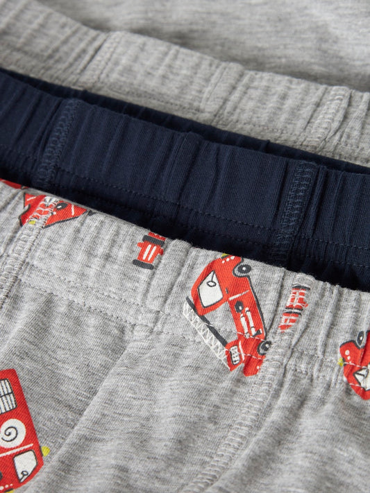 Barn kalsonger med brandbilar. 3 pack boxershort till pojke, enfärgade och mönstrade i ekologisk bomull från Name it.
NMMTIGHTS 3P GREY FIRETRUCK NOOS
13252613