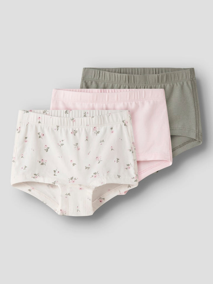Söt, gullig 3 pack trosor till flicka. Rosa, vita och grå Tjej trosor i ekologisk bomull från Nameit.
NMFTIGHTS 3P JET STREAM FLOWER NOOS
13250845