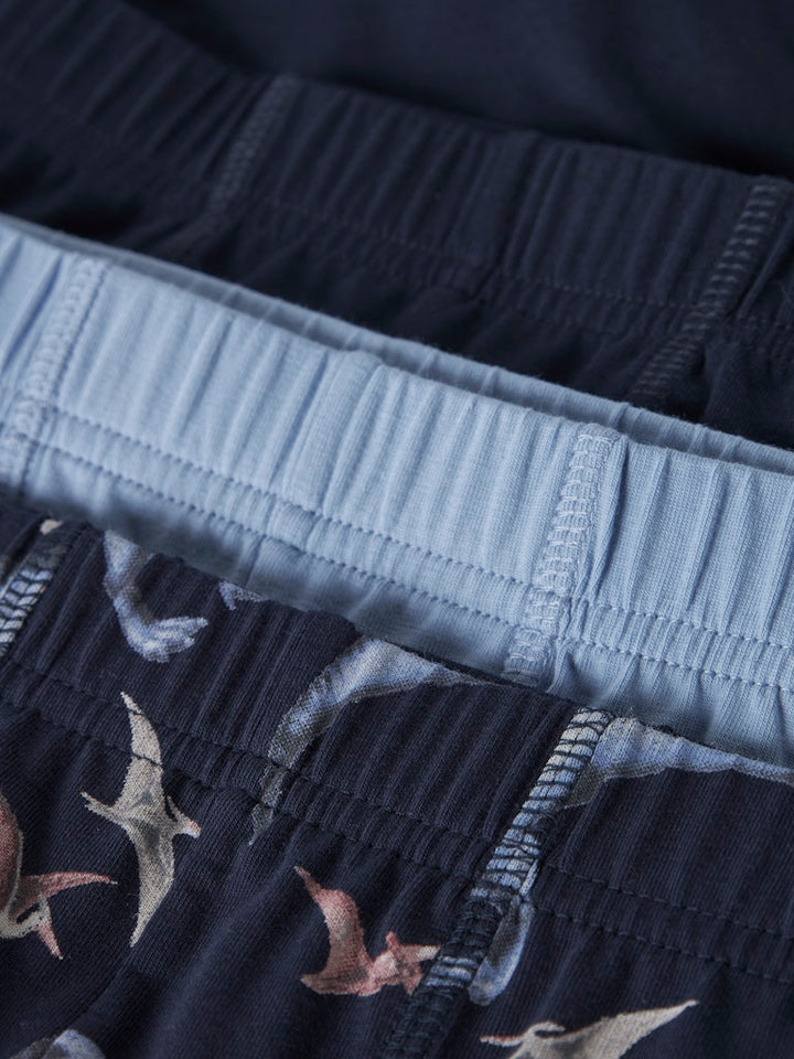 Blå kalsonger 3 pack boxershort till pojke. Dinosaurie kallingar i ekologisk bomull från Name it.
NMMTIGHTS 3P NAVY DINO NOOS
13255421
