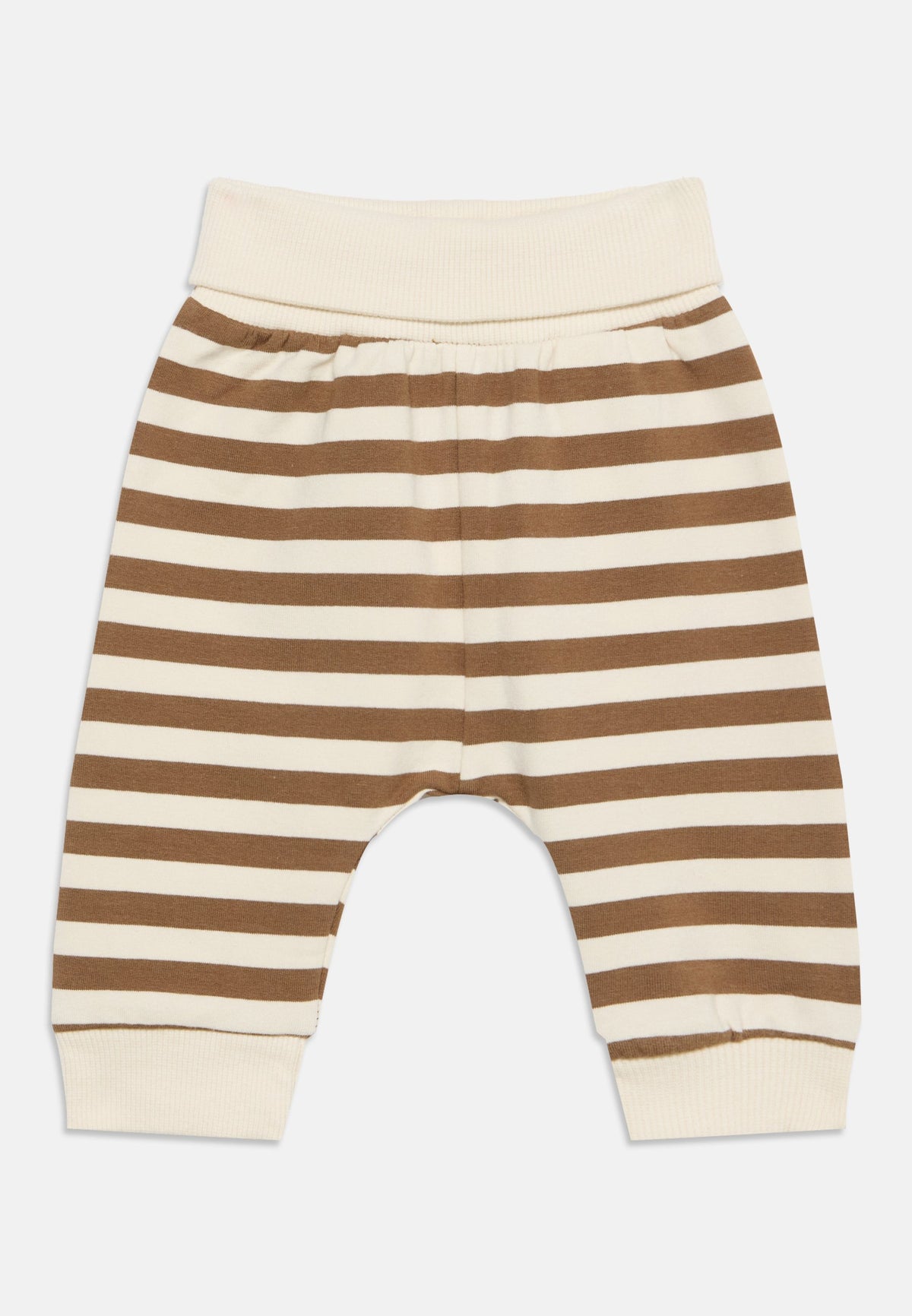 Rafan randiga babybyxor i Sepia, framifrån på ljusgrå bakgrund – Name it 13261567