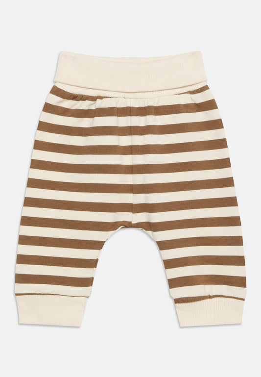 Rafan randiga babybyxor i Sepia, framifrån på ljusgrå bakgrund – Name it 13261567