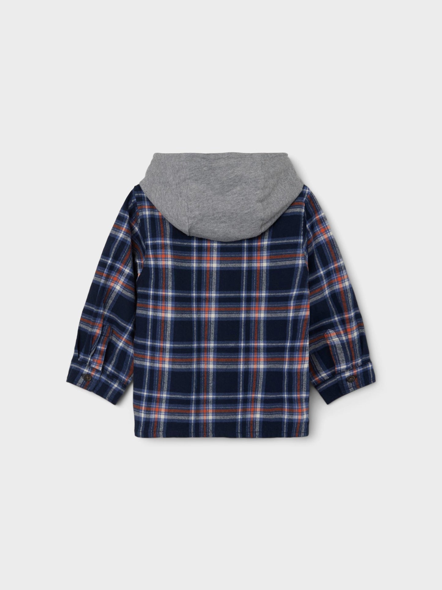 Rutig skjorta med grå luva